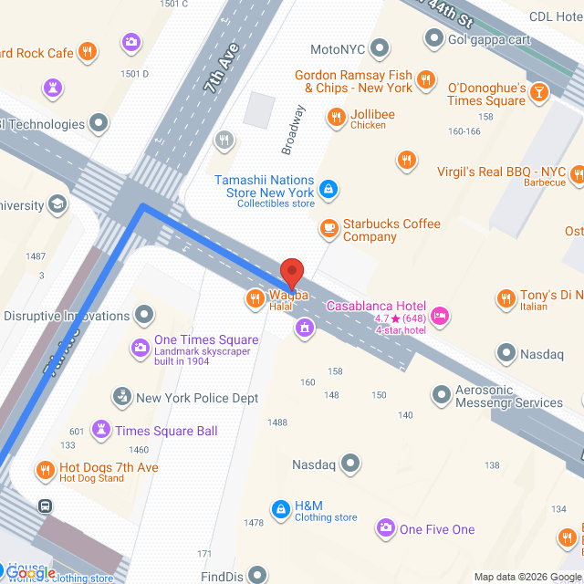 Map preview for step 1 of the MMS directions