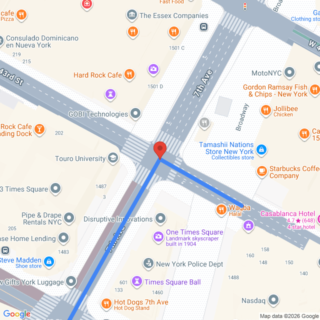 Map preview for step 2 of the MMS directions
