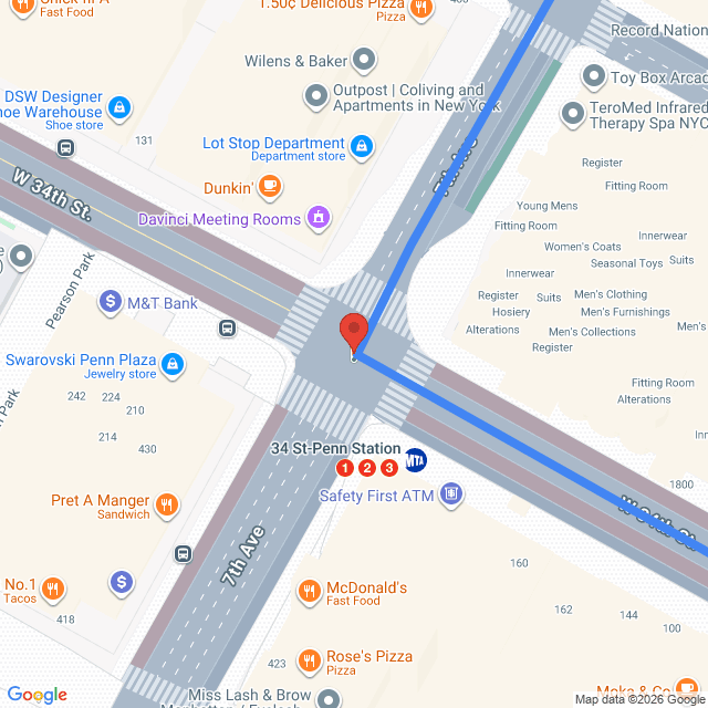 Map preview for step 3 of the MMS directions